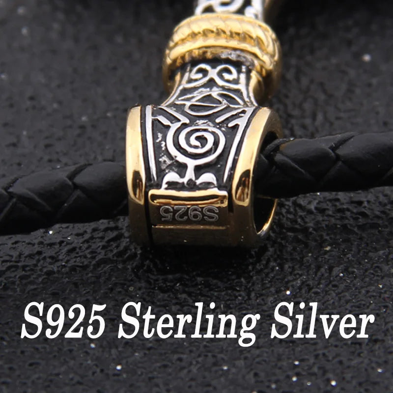 925 Sterling Silver Viking thor's hammer pendant necklace