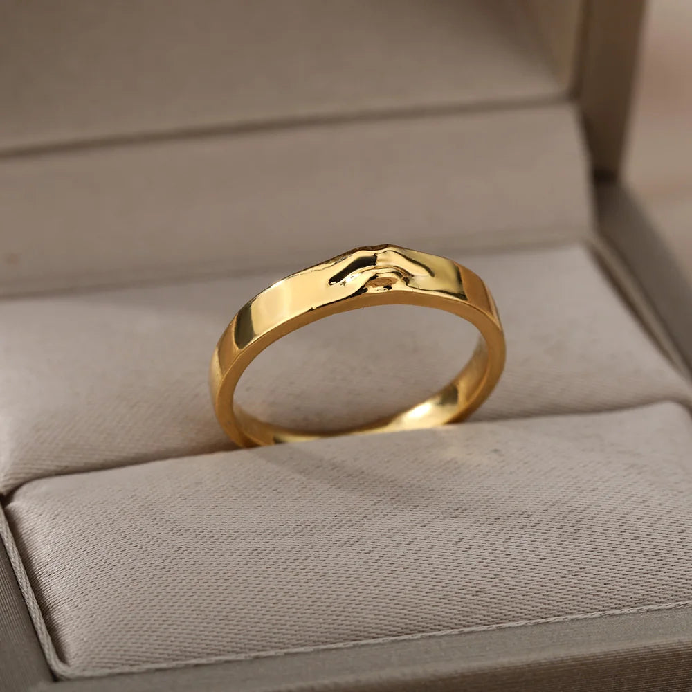 3pcs/set Gothic Portrait Rings For Women Gold Color Stainless Steel Ring