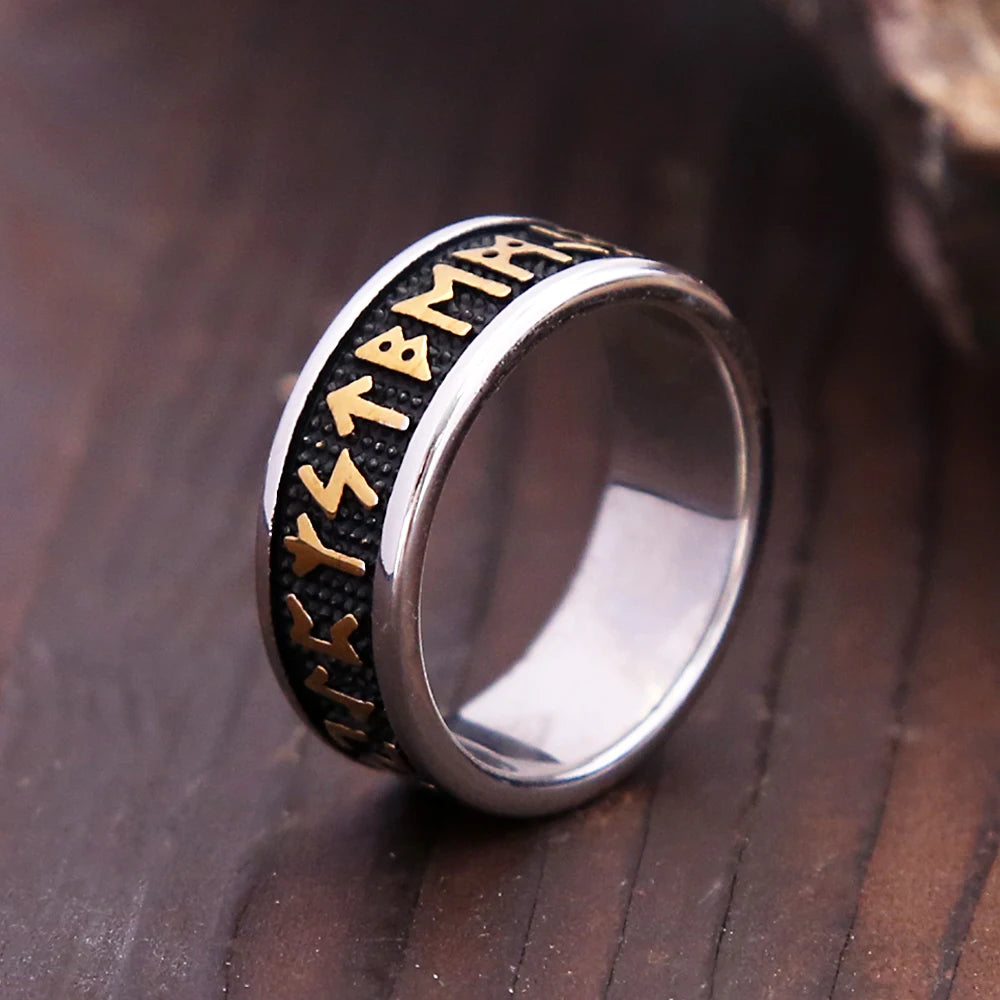 Nordic Viking Rune Rings Stainless Steel