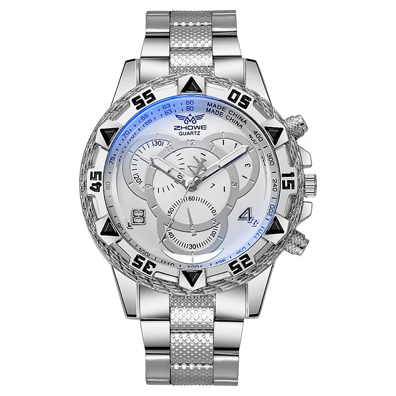Men's Business Watch Fashionable and Handsome Stainless Steel Quartz Watch