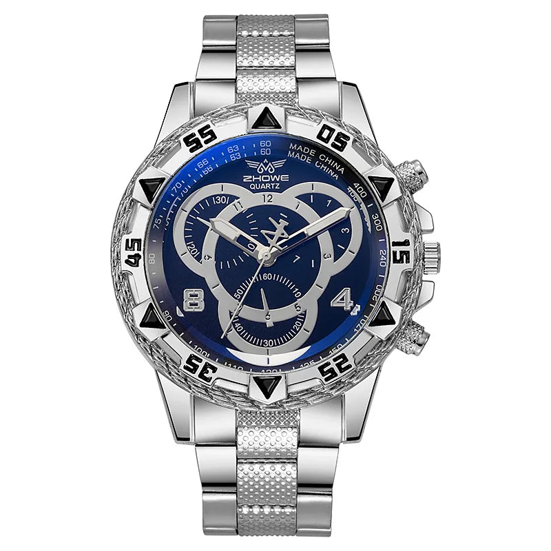 Men's Business Watch Fashionable and Handsome Stainless Steel Quartz Watch