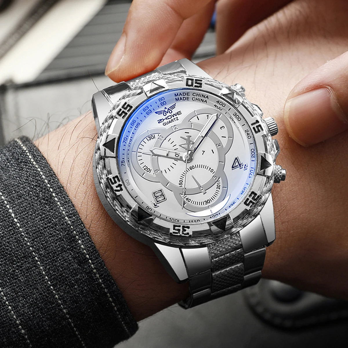 Men's Business Watch Fashionable and Handsome Stainless Steel Quartz Watch