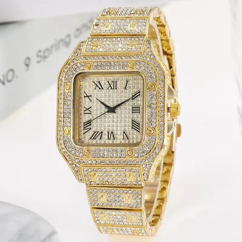 Luxury Diamond Men and Women Watches Gold,silver