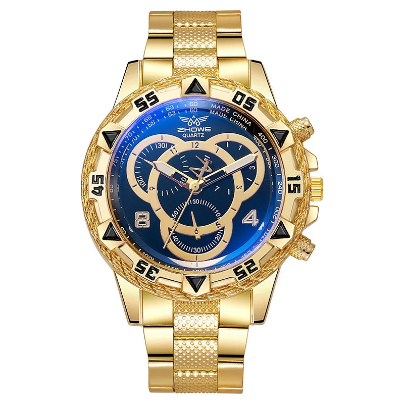 Men's Business Watch Fashionable and Handsome Stainless Steel Quartz Watch