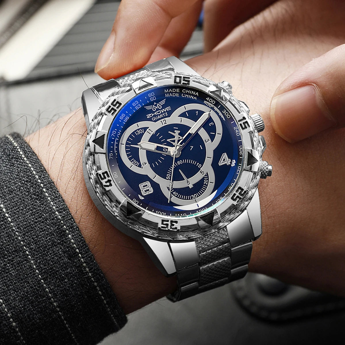 Men's Business Watch Fashionable and Handsome Stainless Steel Quartz Watch