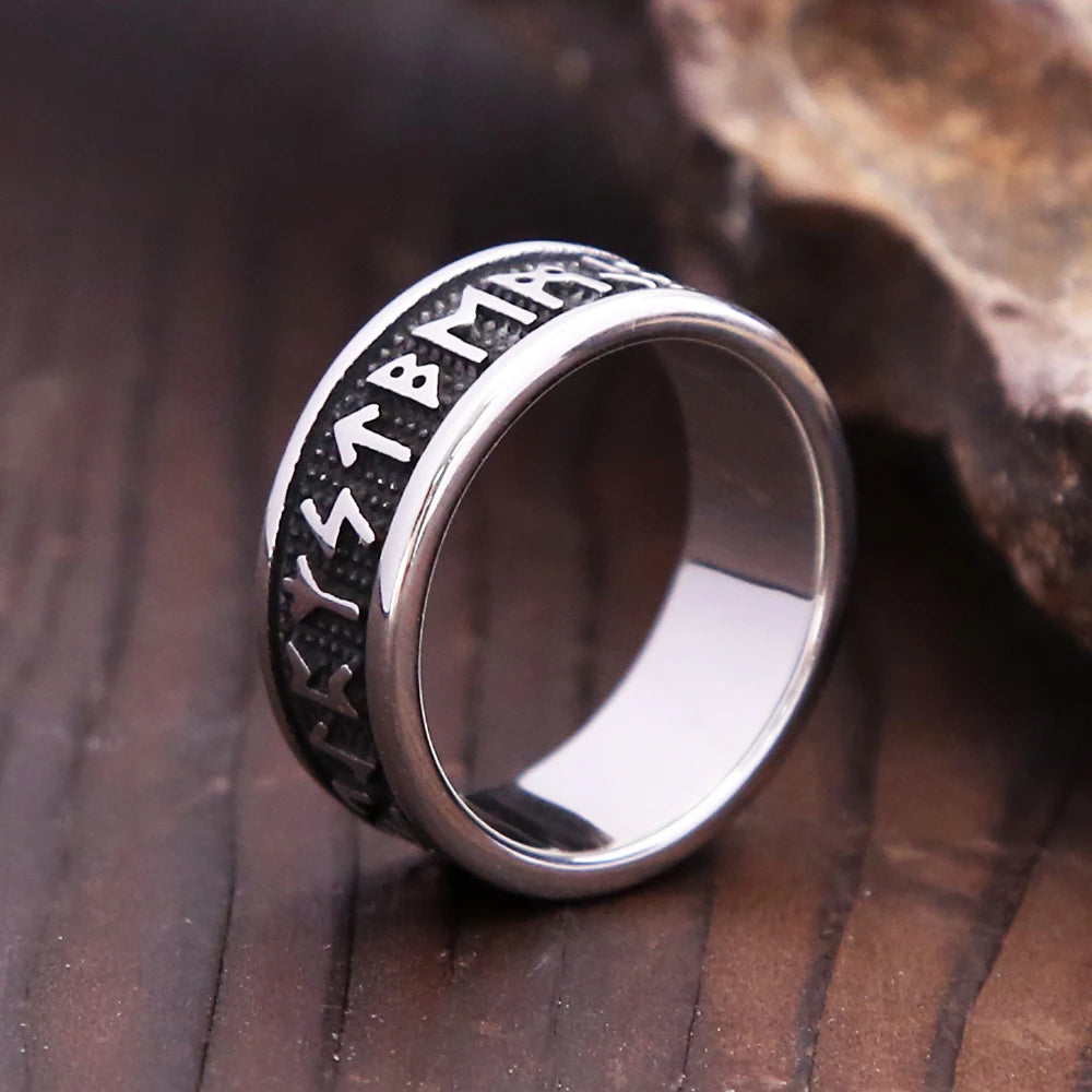 Nordic Viking Rune Rings Stainless Steel