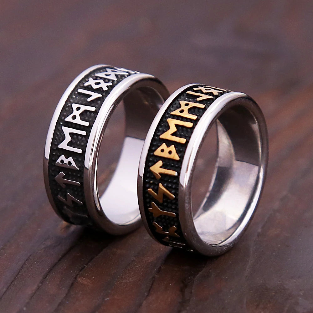 Nordic Viking Rune Rings Stainless Steel
