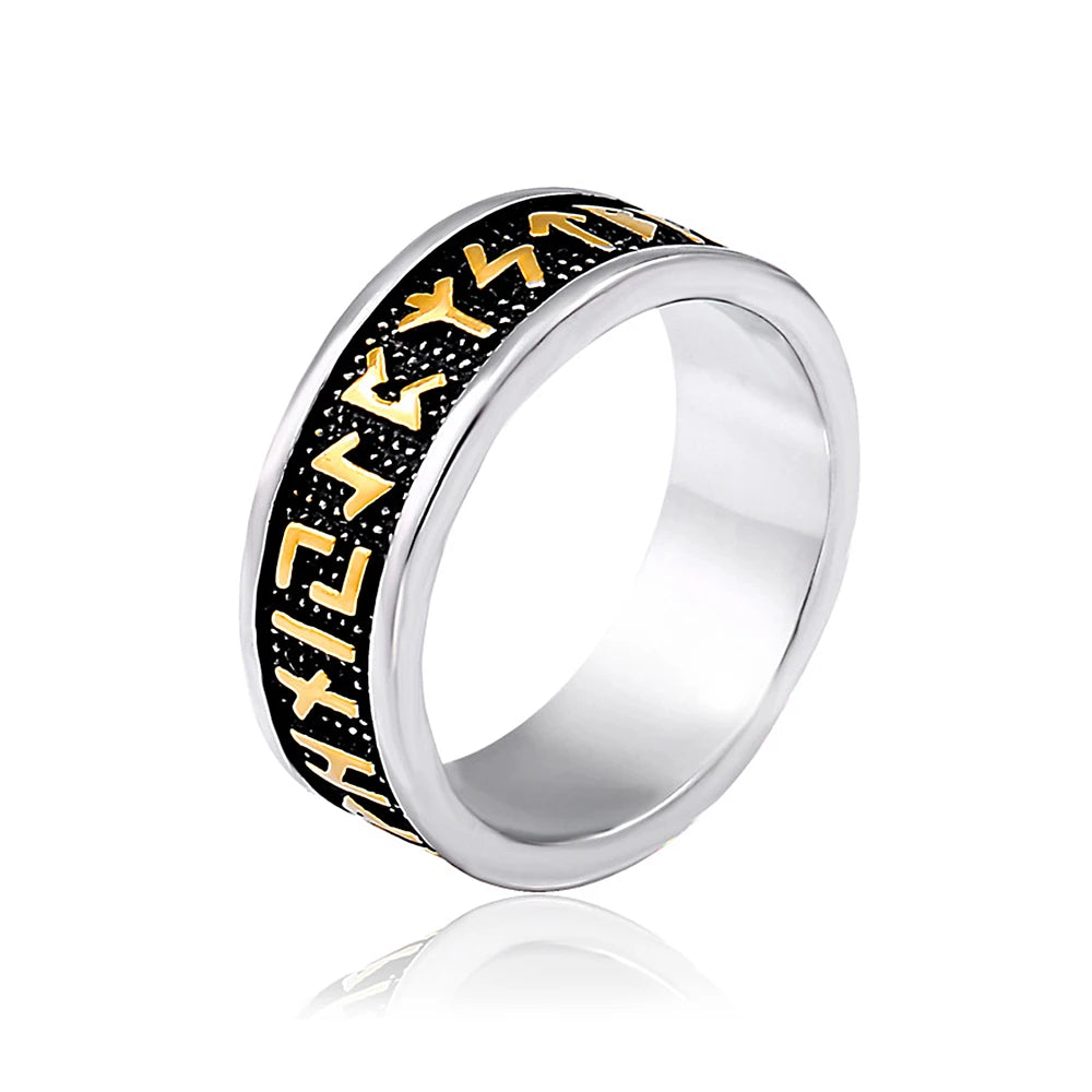 Nordic Viking Rune Rings Stainless Steel