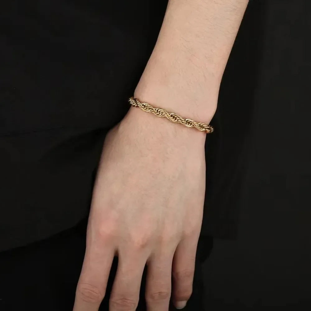 Gorgeous 18k Gold 925 Sterling Silver 4MM 20cm 8in