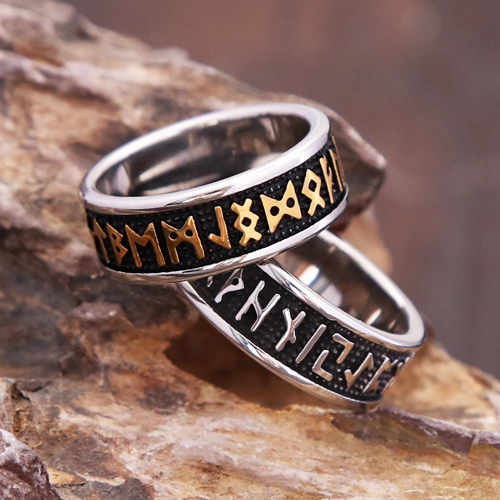 Nordic Viking Rune Rings Stainless Steel