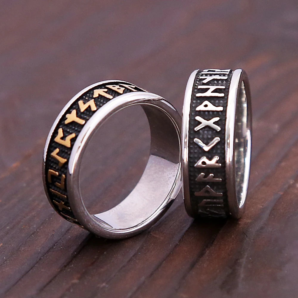 Nordic Viking Rune Rings Stainless Steel