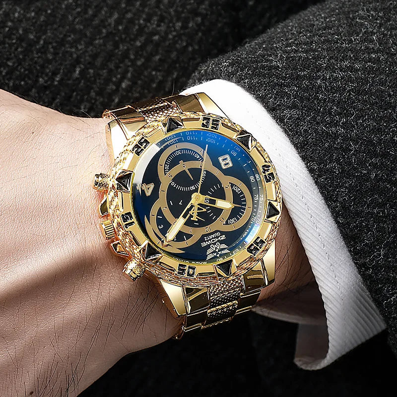 Men's Business Watch Fashionable and Handsome Stainless Steel Quartz Watch