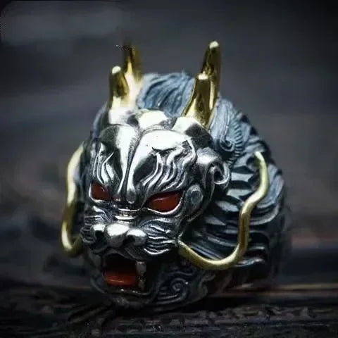 Gothic Skull Crown mens ring