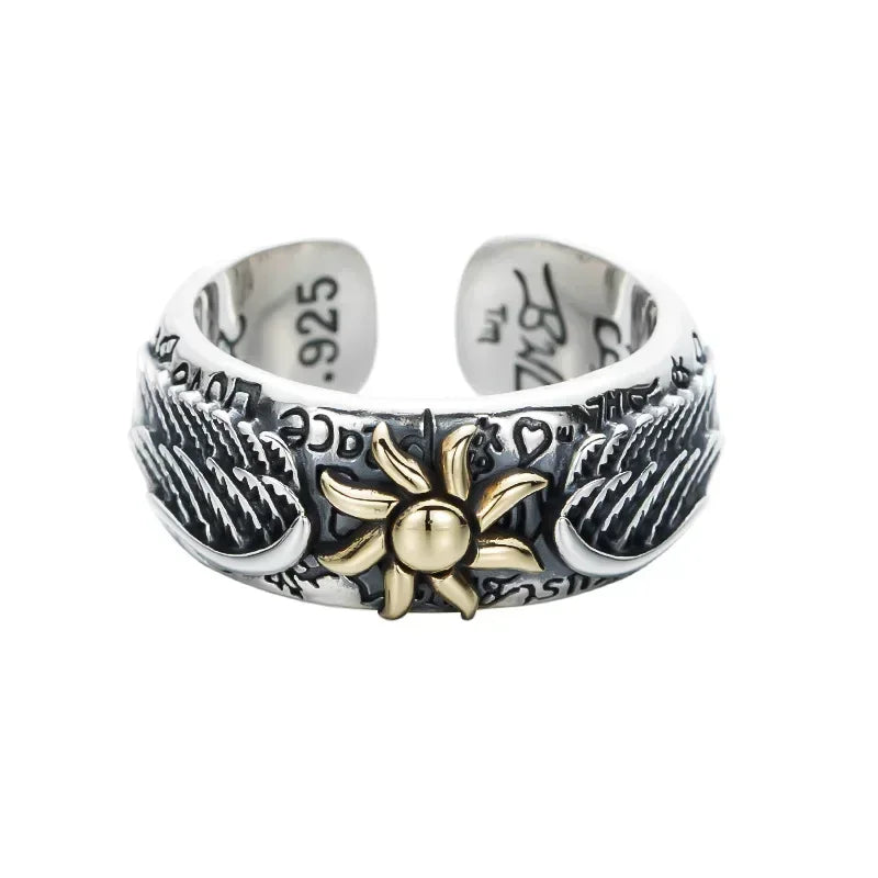 Gothic Skull Crown mens ring