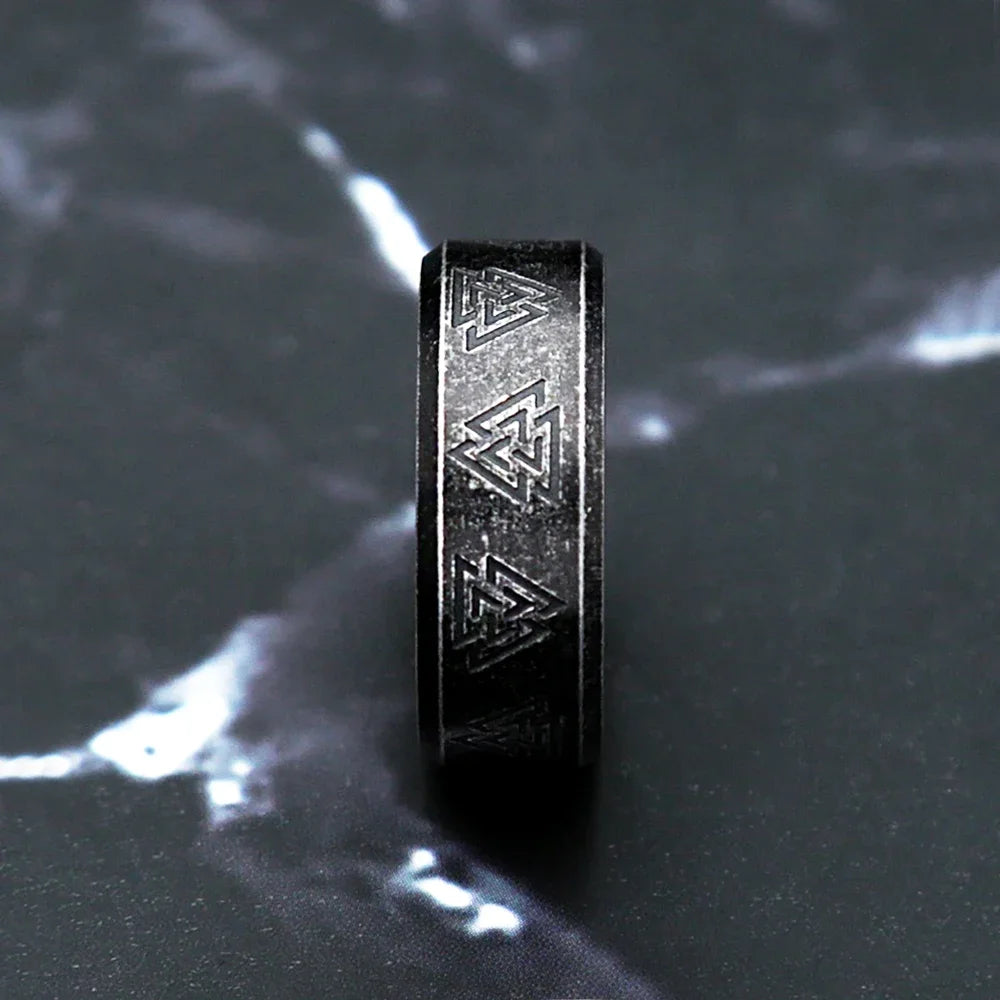 Vintage Stainless Steel Rings For Men Nordic Valknut