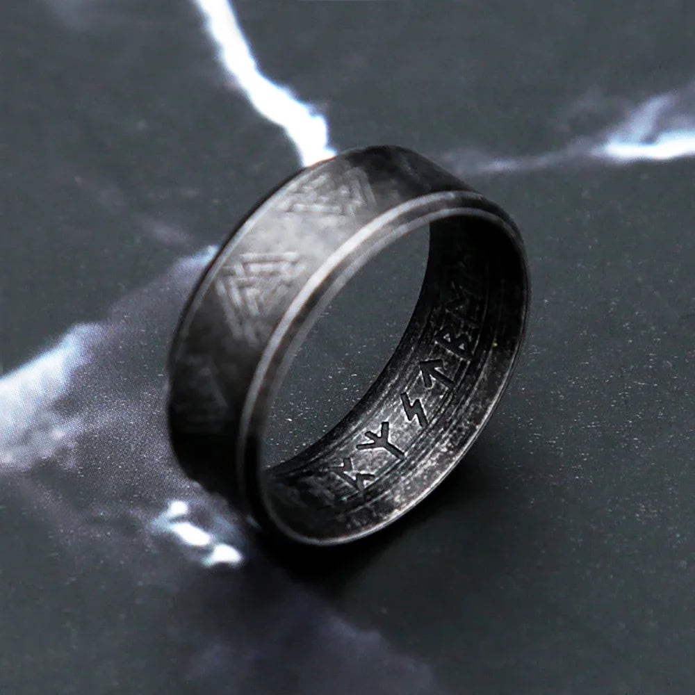 Vintage Stainless Steel Rings For Men Nordic Valknut