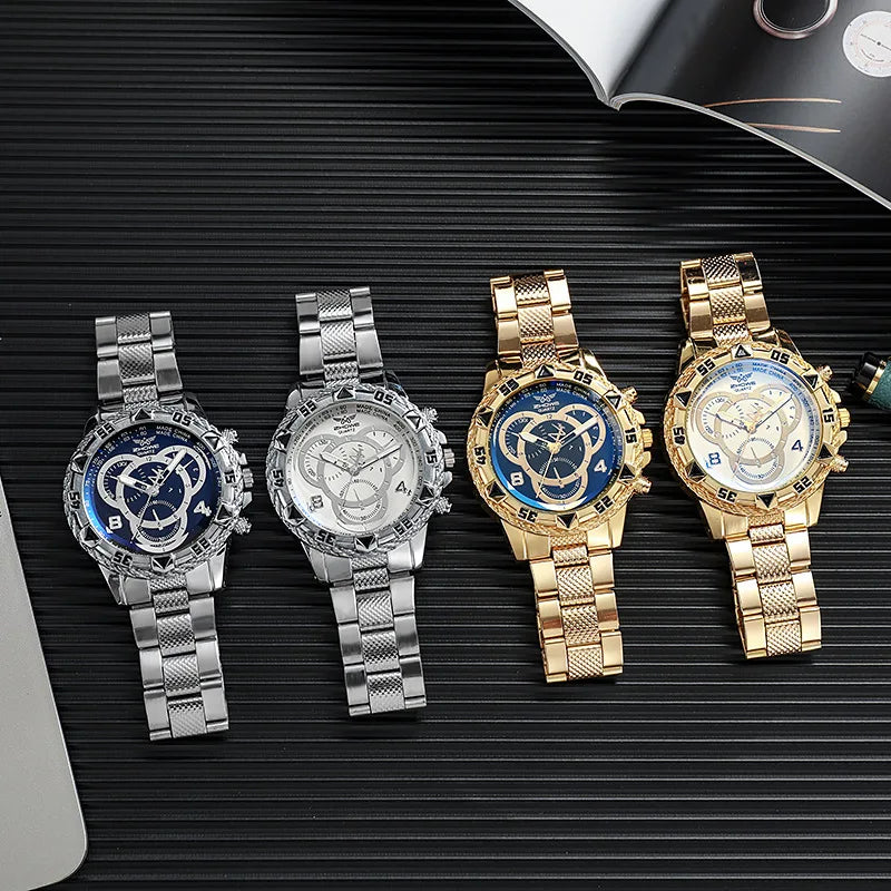 Men's Business Watch Fashionable and Handsome Stainless Steel Quartz Watch