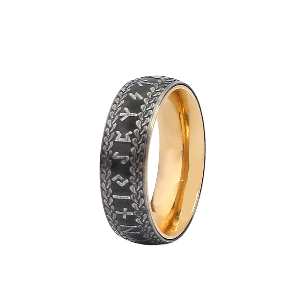 Men Nordic Odin Viking Rune ring