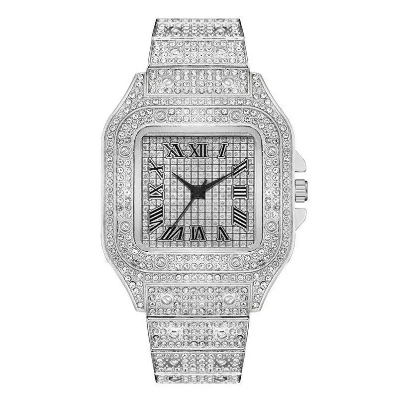 Luxury Diamond Men and Women Watches Gold,silver