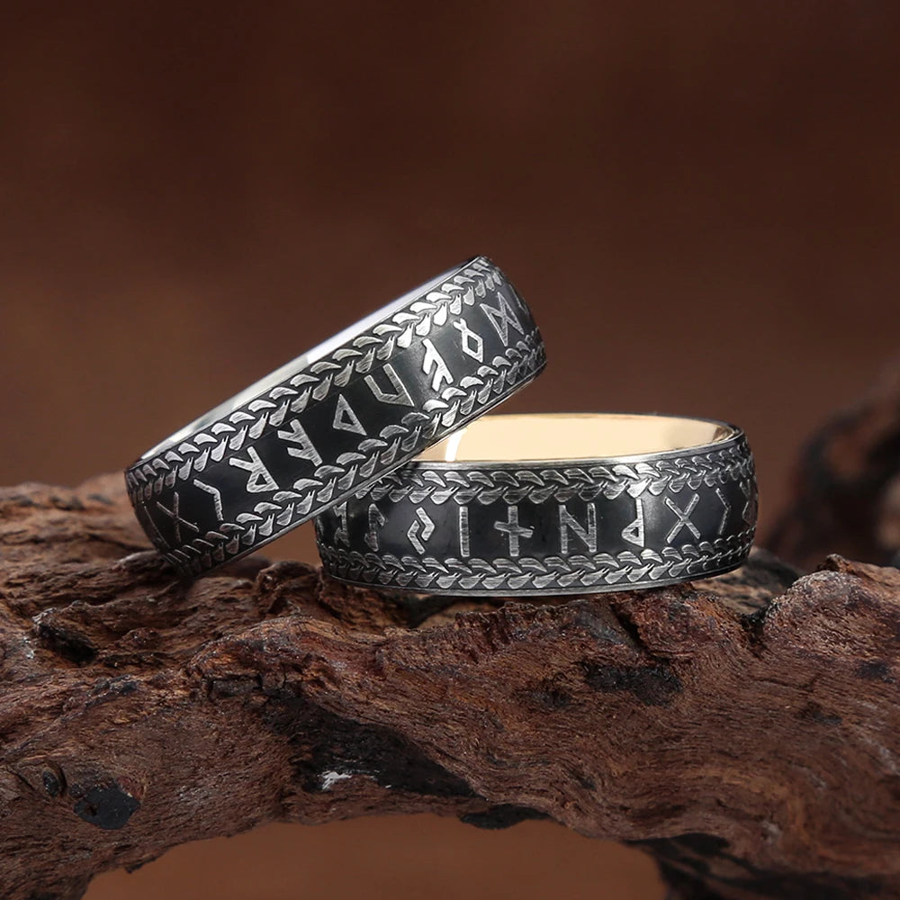 Men Nordic Odin Viking Rune ring