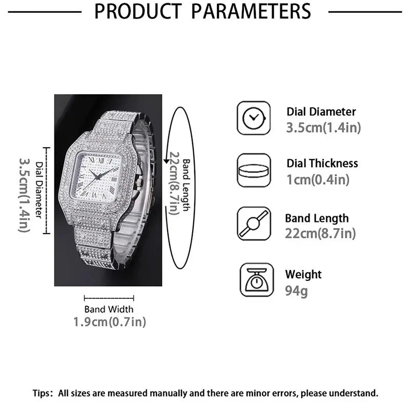 Luxury Diamond Men and Women Watches Gold,silver