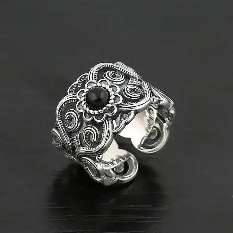 Gothic Skull Crown mens ring