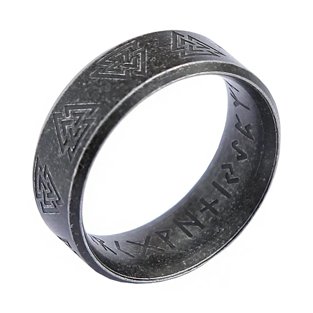 Vintage Stainless Steel Rings For Men Nordic Valknut