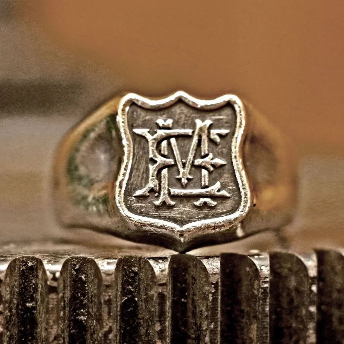 Gothic Skull Crown mens ring