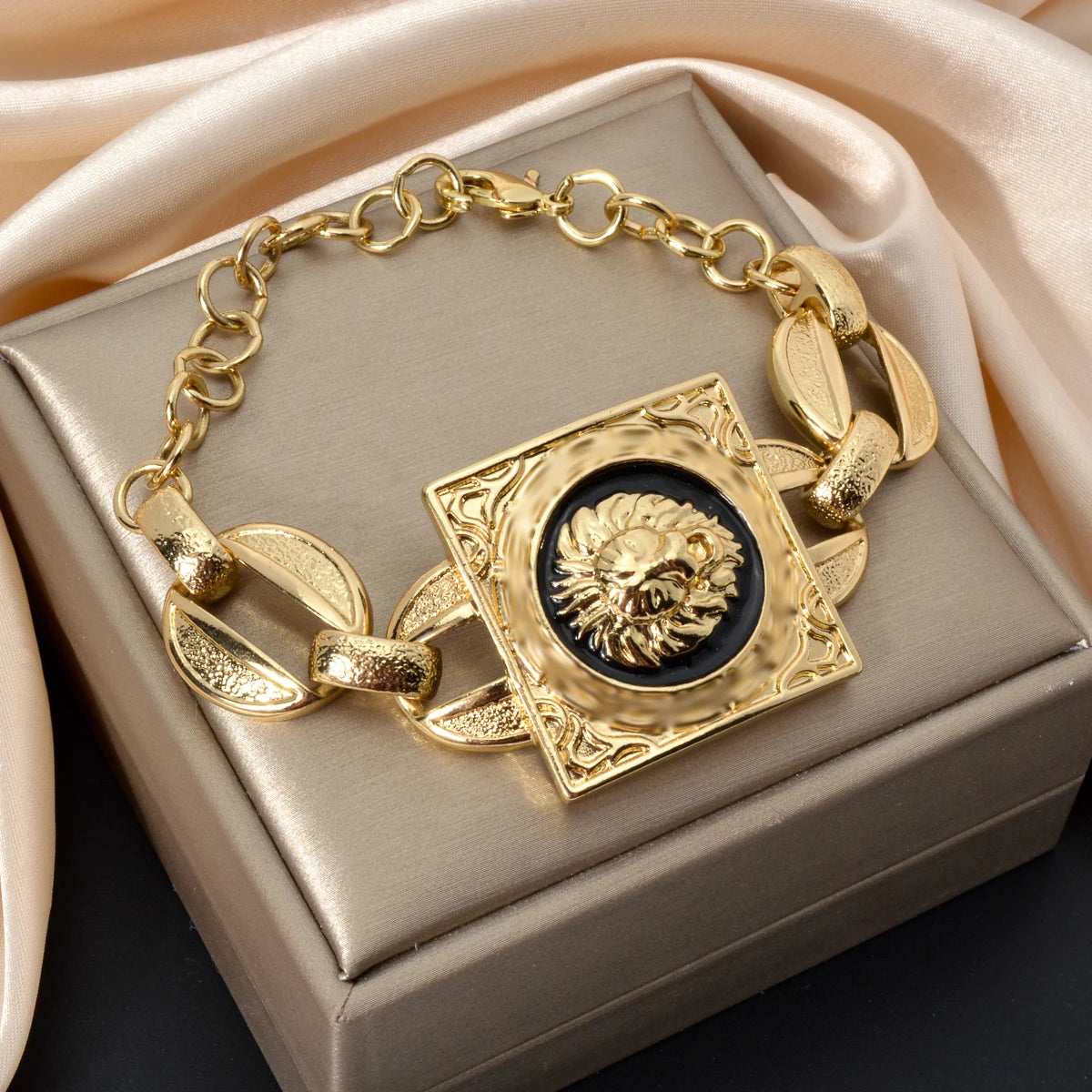 Gold Plated Jewelry Set  For Women Luxury Choker Necklace Bracelet Earring Cuff Rings