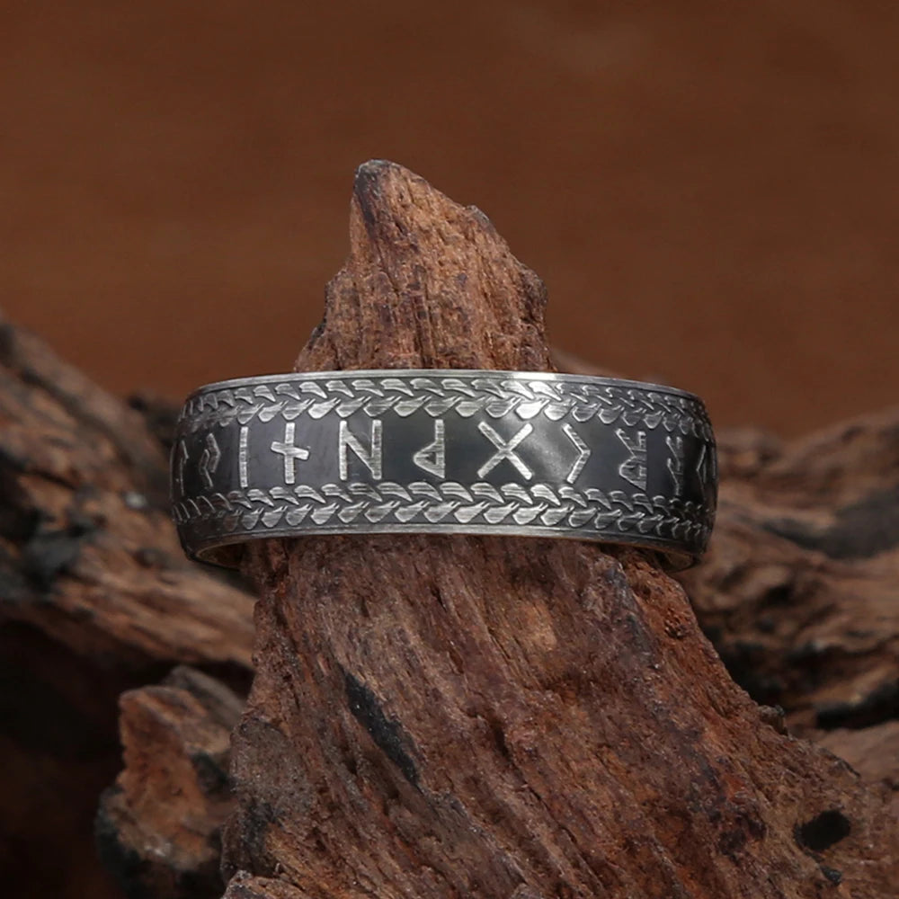 Men Nordic Odin Viking Rune ring