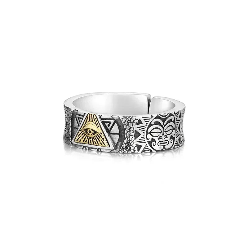 Gothic Skull Crown mens ring