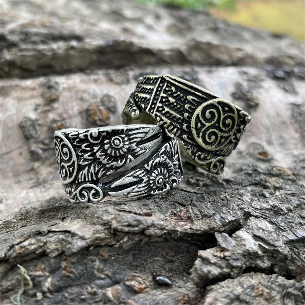 Norse Viking Odin's Raven Ring
