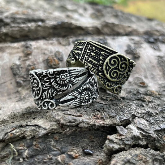 Norse Viking Odin's Raven Ring