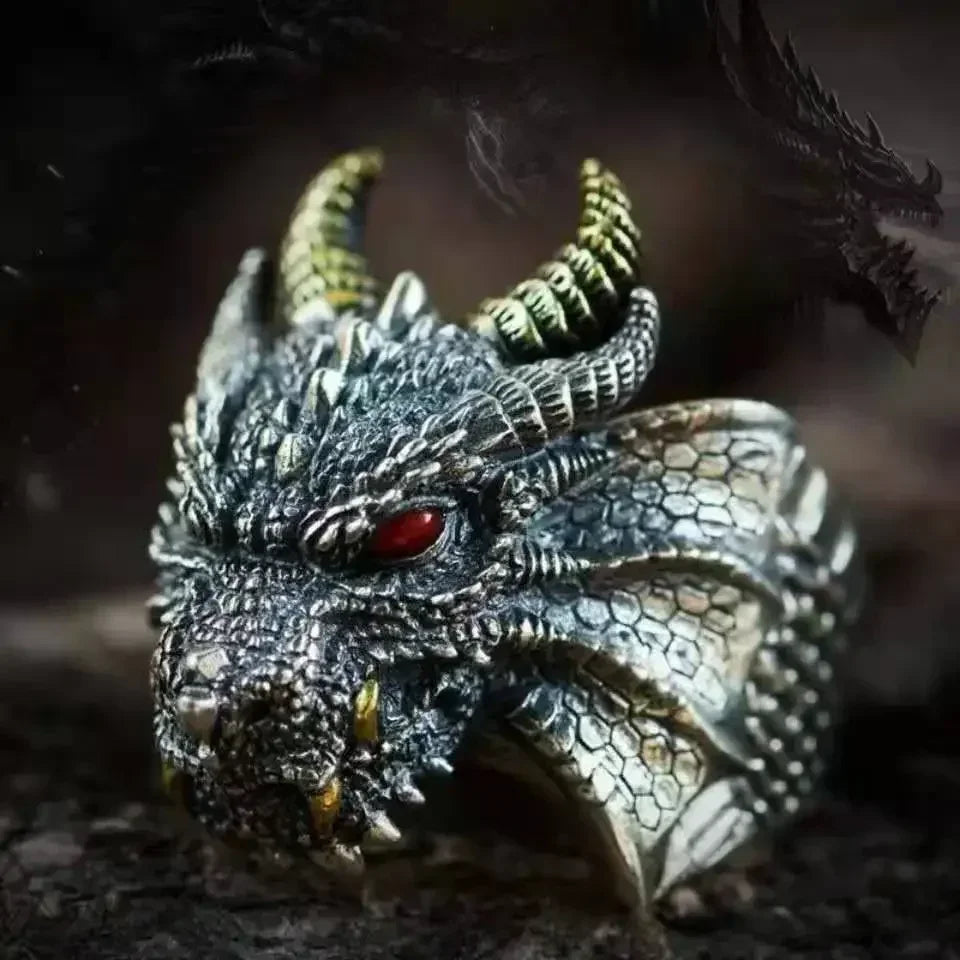 Gothic Skull Crown mens ring