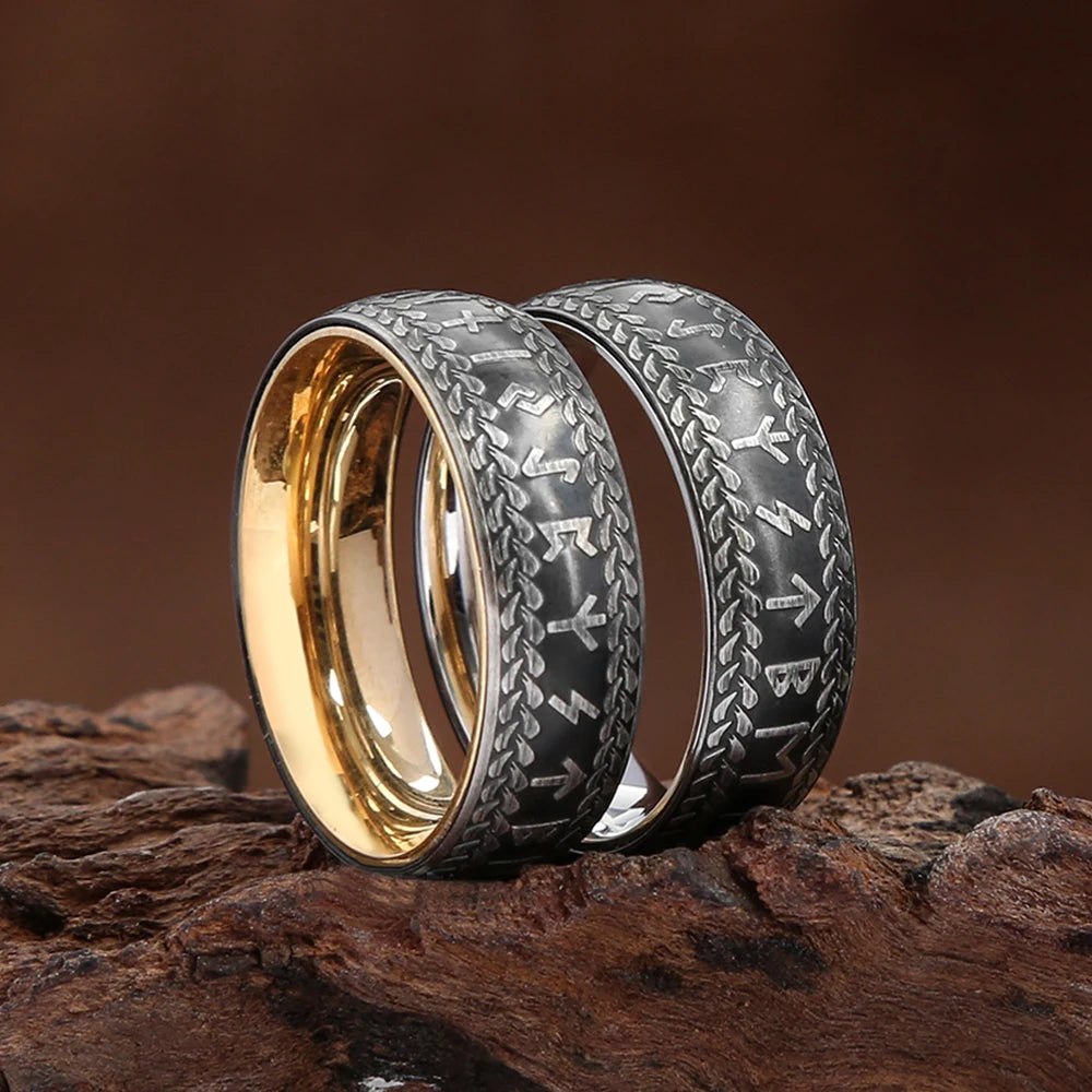 Men Nordic Odin Viking Rune ring