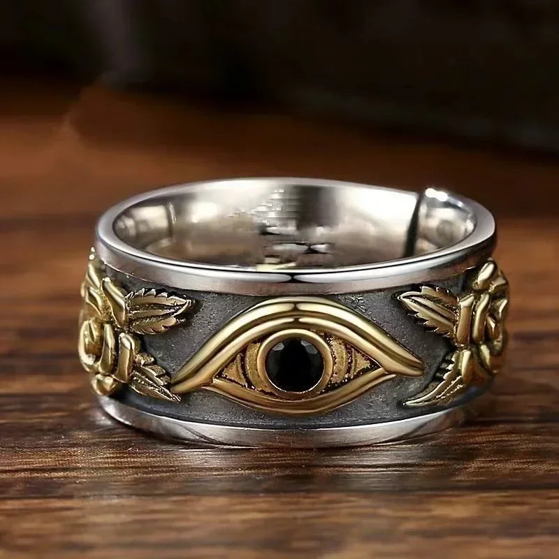 Gothic Skull Crown mens ring